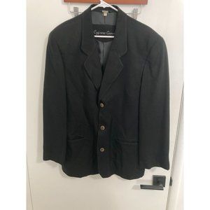 Cypress Grove Men's Vintage 100% Silk Blazer, Black, 40R